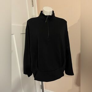 Athleta Black Quarter-Zip Pullover